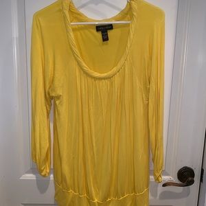 Yellow scoop Neck top